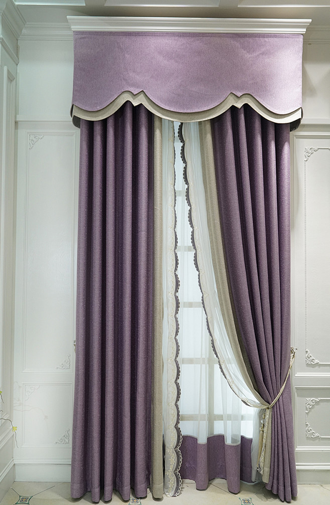 环保亚麻窗帘简约现代窗帘客厅高档大气卧室棉麻窗帘成品妮维雅tmall