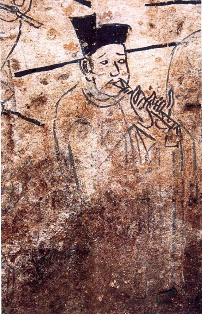 王陵大墓北京石景山八角村金代皇统三年1143年墓葬壁画图⑤是个全景图