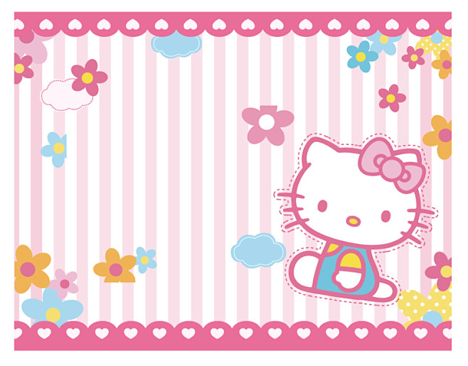 hellokitty背景矢量素材素材格式eps素材关键词动物猫矢量卡通