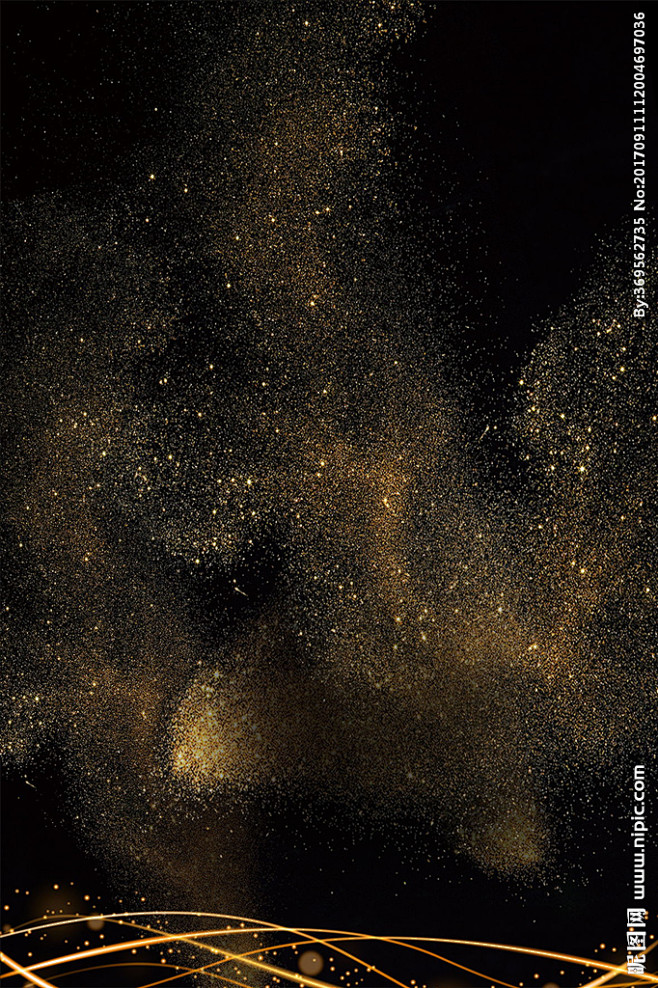 简约黑色金粉背景