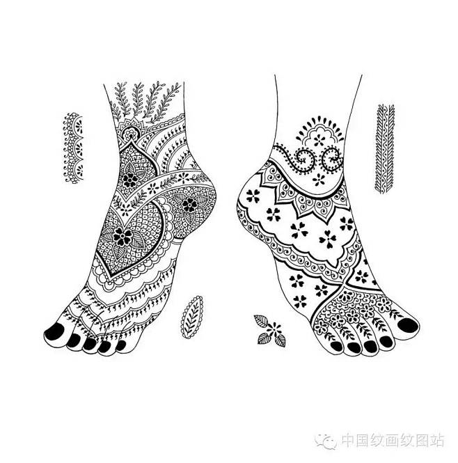 印度海纳图腾的花纹大全让你大开眼界在印度有一种非常流行的花纹叫做