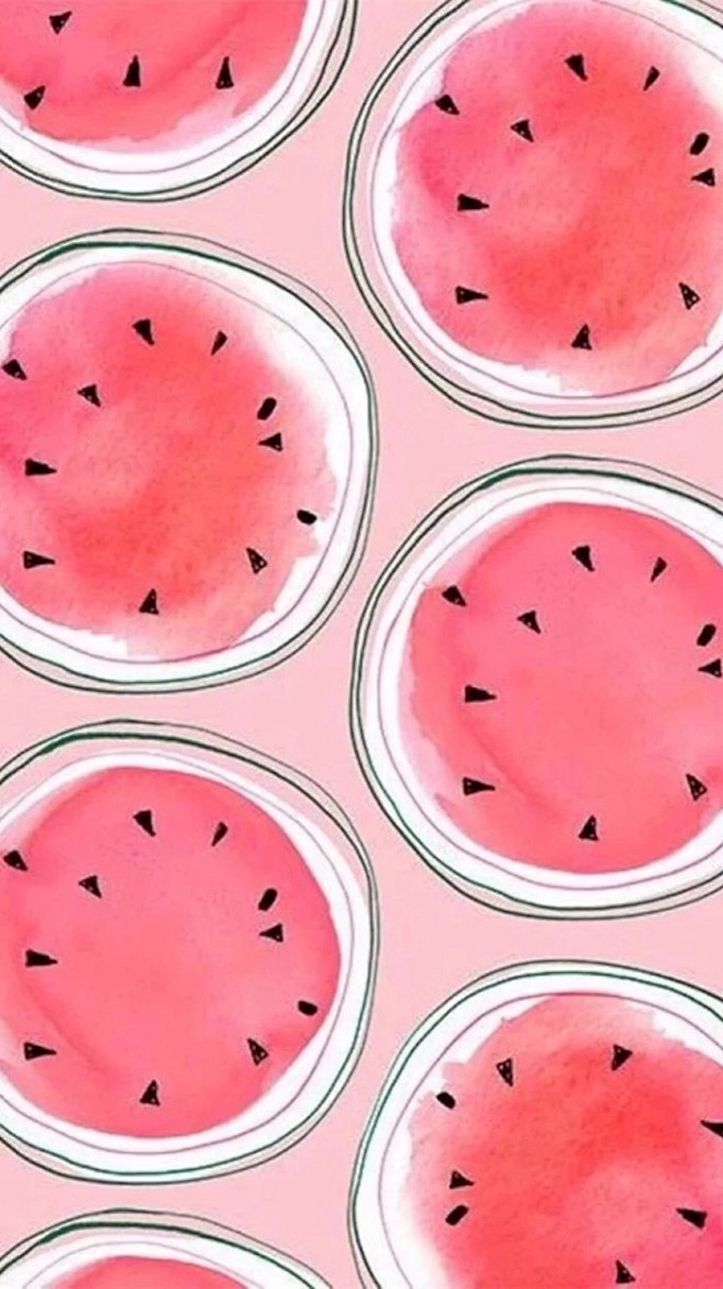 西瓜清凉壁纸夏天马上就要到了换上吧简单壁纸手机壁纸头像聊天背景by
