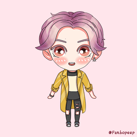 fanbopeep插画鹿晗q版手绘fanart鹿晗reloaded北京演唱会换装