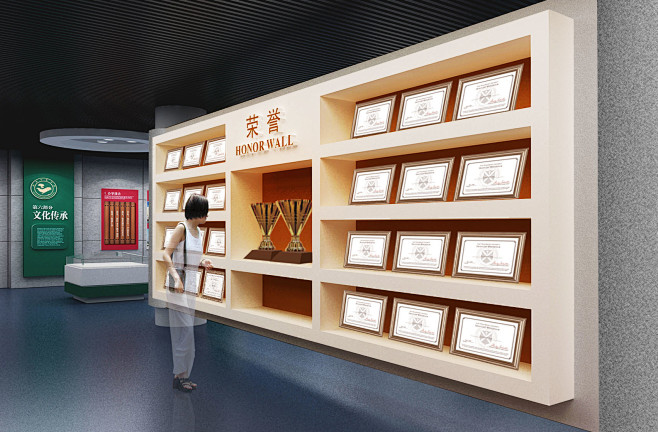 展厅设计效果图企业文化墙展馆设计欣赏办公室文化墙3d效果图平面图