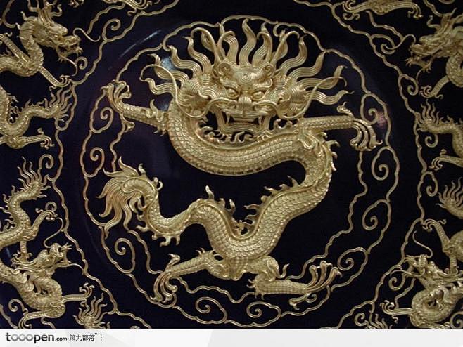 皇宫浮雕龙北坤人素材