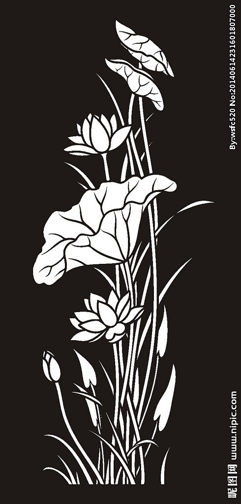 k-killer从泰祥铜装饰～张转采于2020-09-04 13:46:13荷花 莲花 黑白