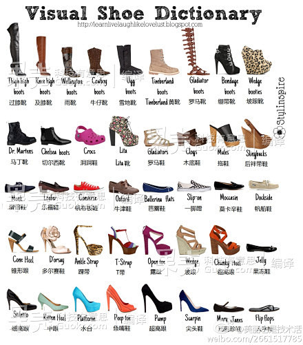果壳网各种鞋子的名字是神马请点击查看大图或猛戳链接
