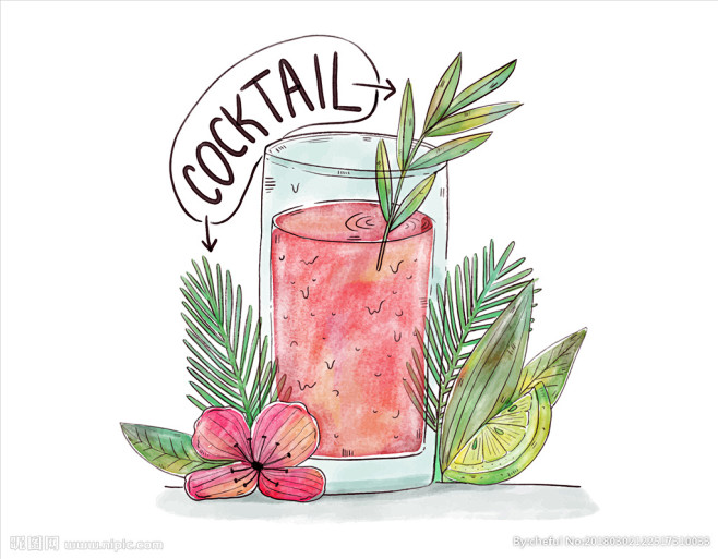 手绘果汁饮料