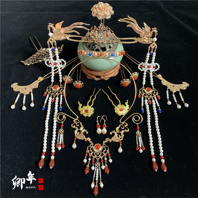 卿年小筑宋风仿錾刻步摇钗宋制复原款皇后步摇发簪古风汉服配饰淘宝网