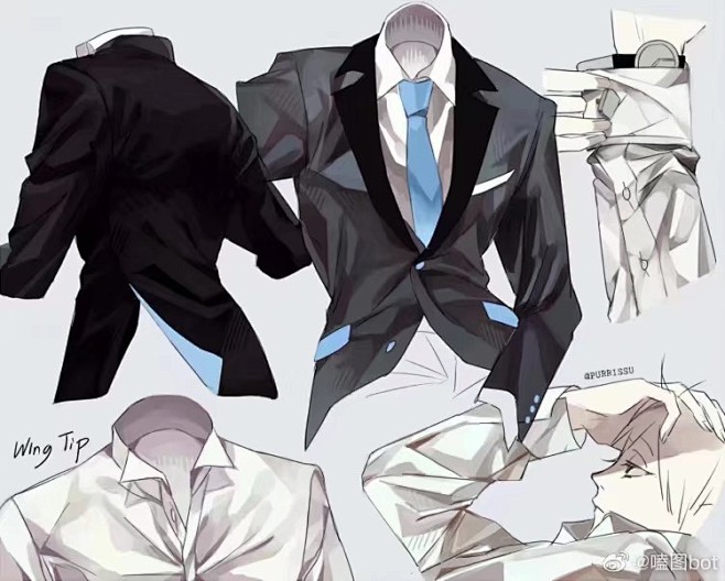 西服皱褶