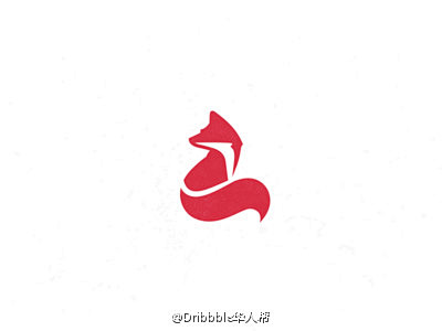 dribbble每日精选fox动物logo狐狸扁平化
