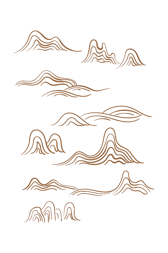 中国风山水中式山纹众图网