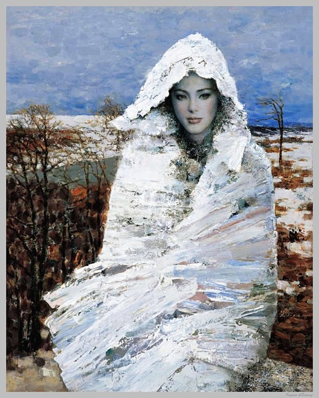 谢楚余油画雪域