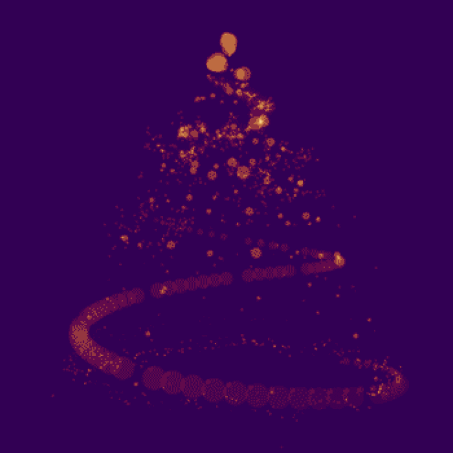 圣诞树动态特效gif动画演示动画炫光动画动态图片流光粒子动态光效