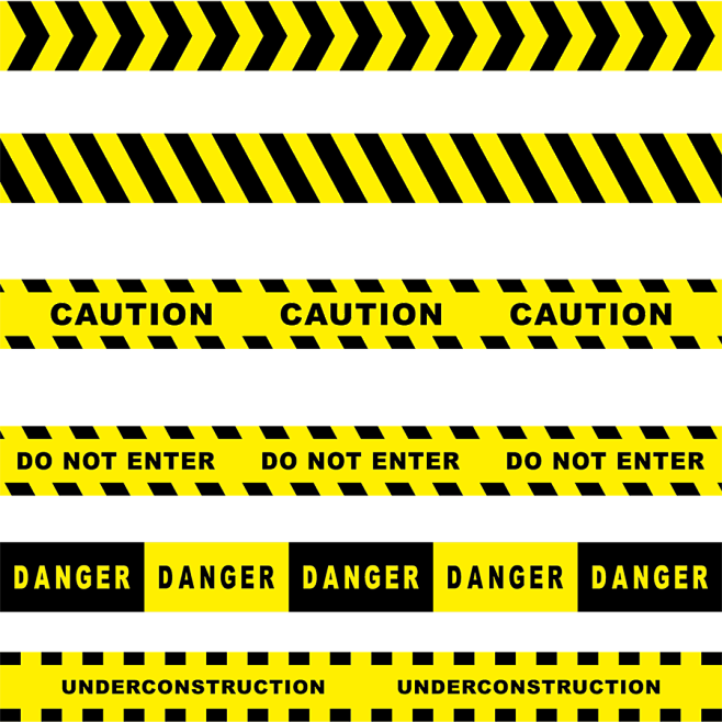 警戒线警示条封条促销时尚装饰元素免抠png