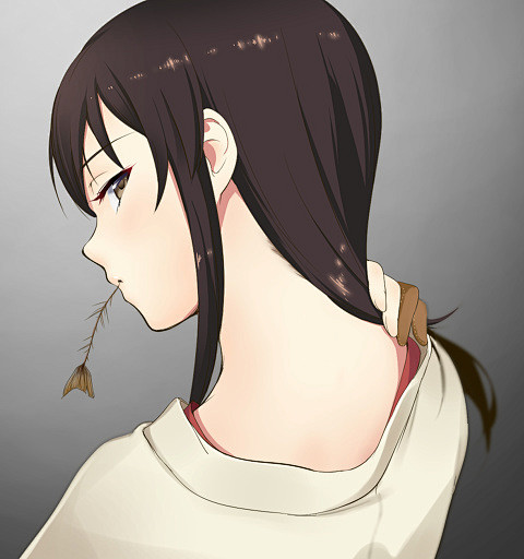 后颈特辑左侧捞起头发的时候女孩子所露出的后颈平时