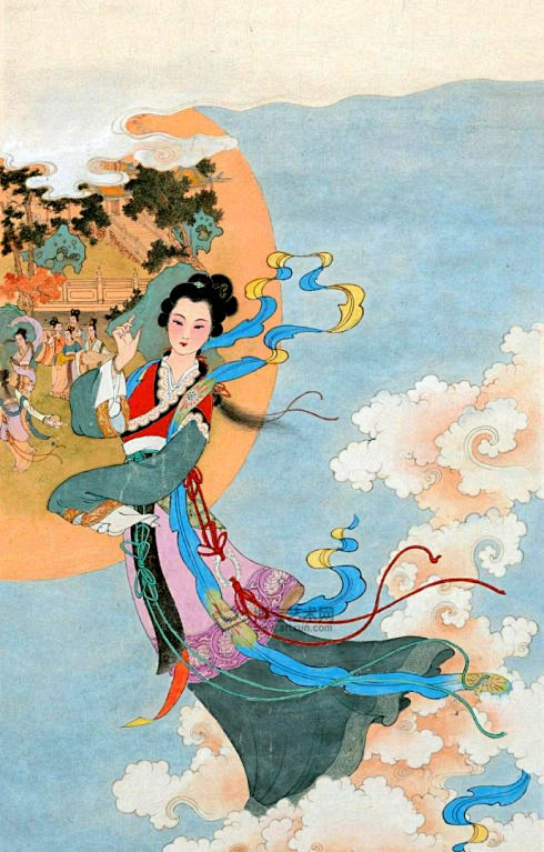 12:24:53《嫦娥奔月》中国国画咕咕嘚虾同采自photo