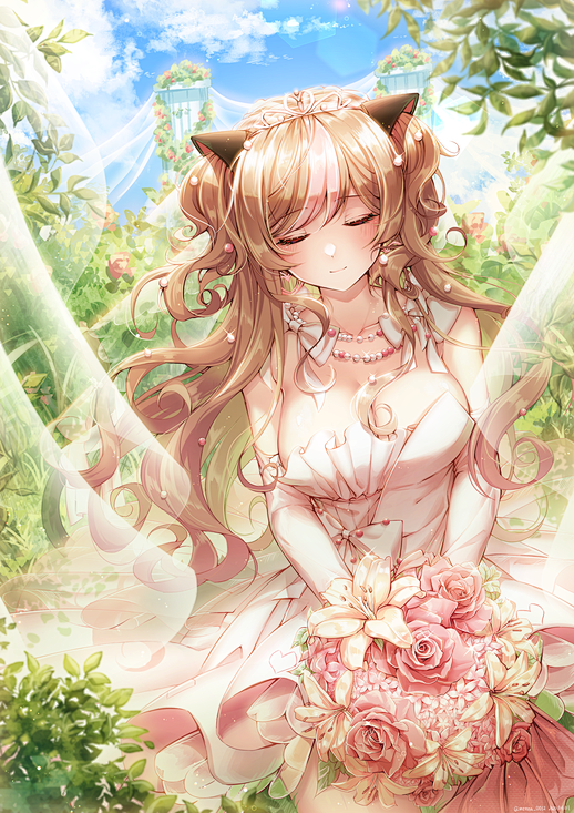 动漫美少女 动漫新娘 皇冠