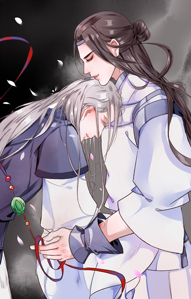 古风耽美插画渔樵听风绘