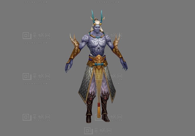 龙王三太子龙妖龙精海王水妖怪物模型蛮蜗网