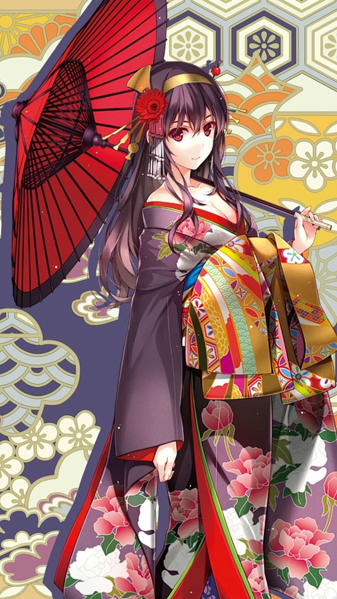 方法二次元人物头像轻小说手绘壁纸动漫插画原创同人和服ver图自新浪