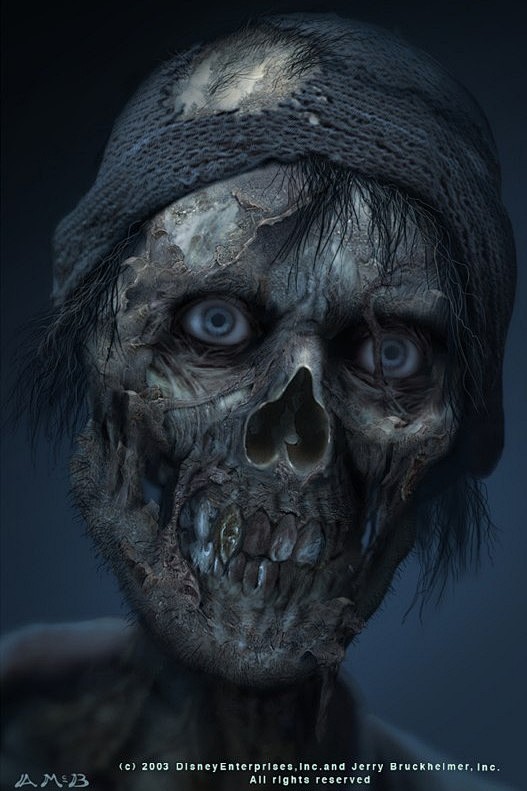 加勒比海盗中骷髅设计