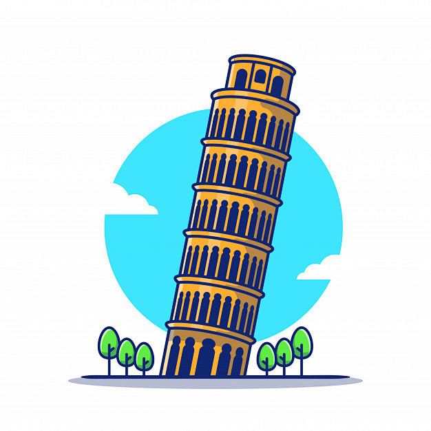 意大利标志性建筑卡通图片