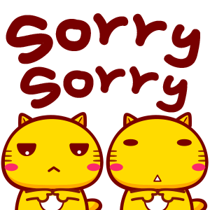 哈咪猫英文表情sorry