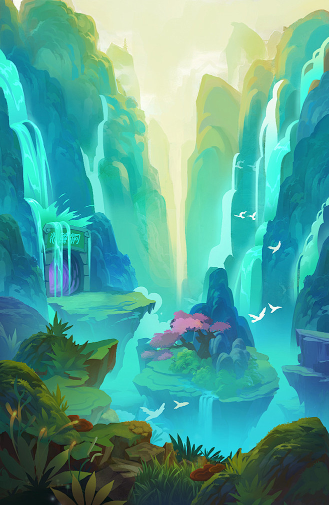 11:45:01水帘洞, nana x : 水帘洞古风插画liunana同采自www