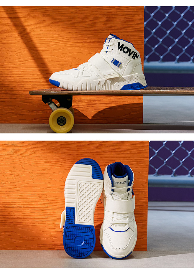 安踏高帮板鞋男鞋2019秋冬新款运动帮鞋高帮休闲鞋潮