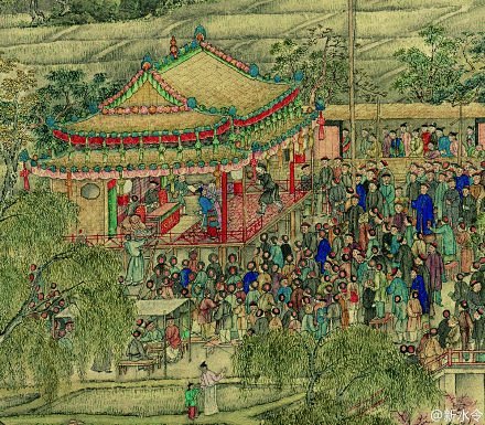 清乾隆徐扬盛世滋生图姑苏繁华图画卷自苏州西郊灵岩山向东至木渎镇