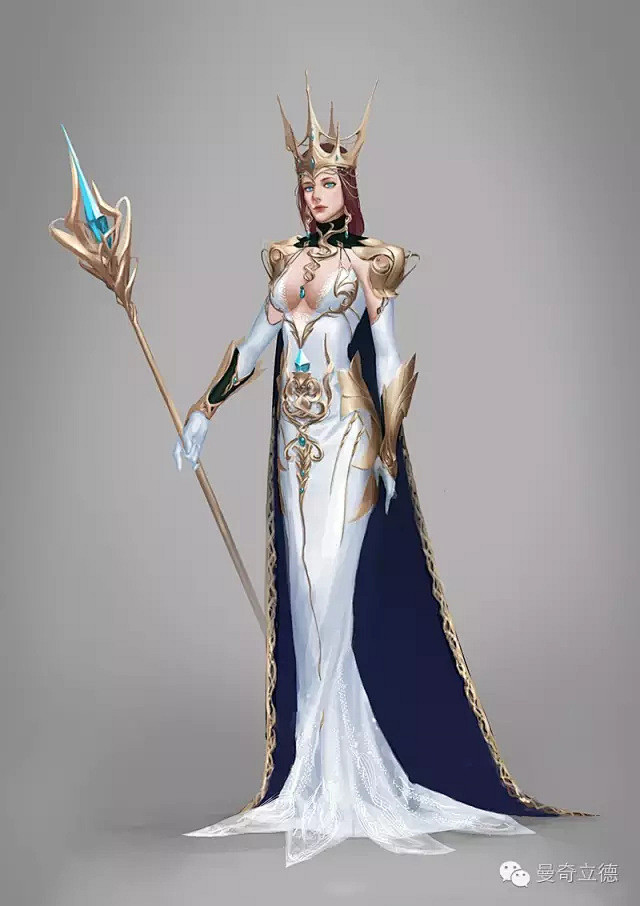 曼奇立德女祭司角色原画角色设定立绘日韩画法