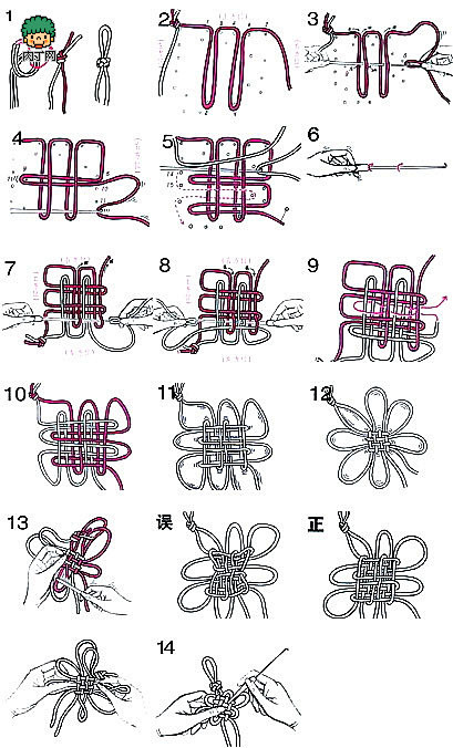 怎样编盘长结中国结二回盘长结的编法图解二回盘长结打法教程含视频