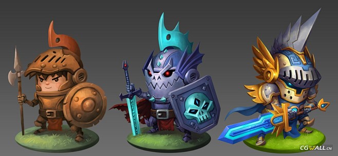 q版骑士原画设定游戏人物