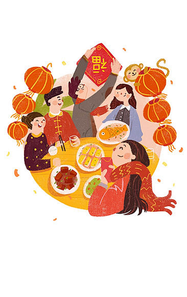春节团圆素材