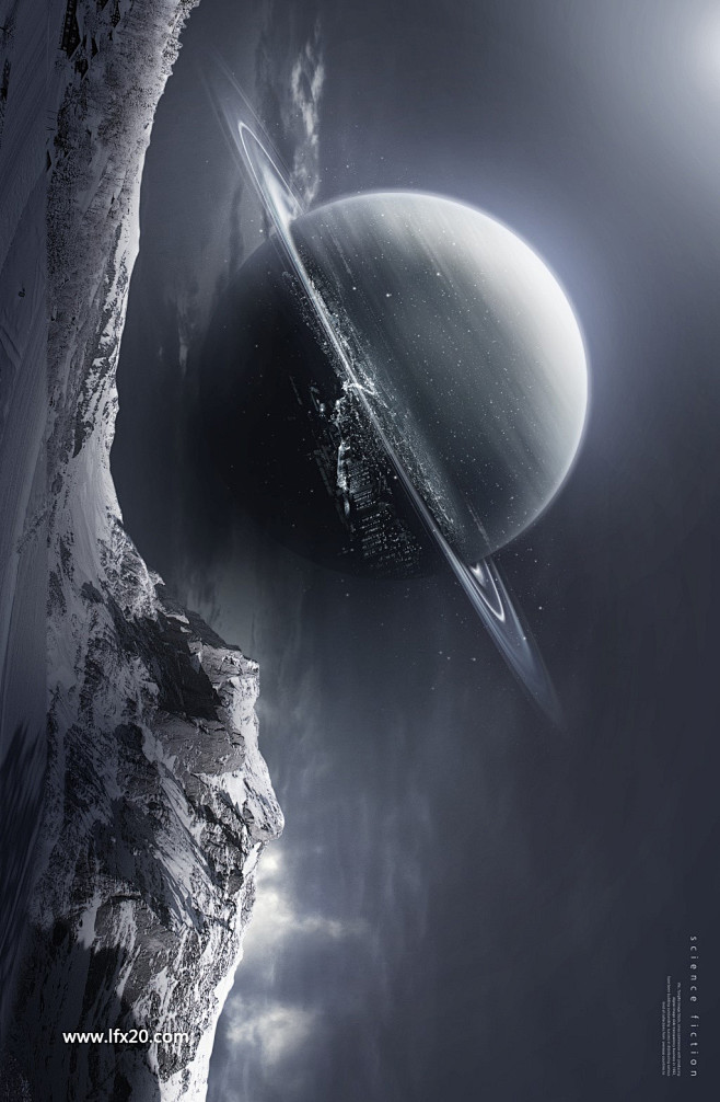 宇宙太空星球城市天空星空房地产海报psd分层素材地产乐分享素材网psd