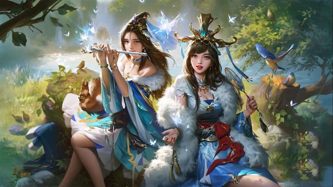 才颜双绝甄姬蔡文姬三国杀皮肤吧