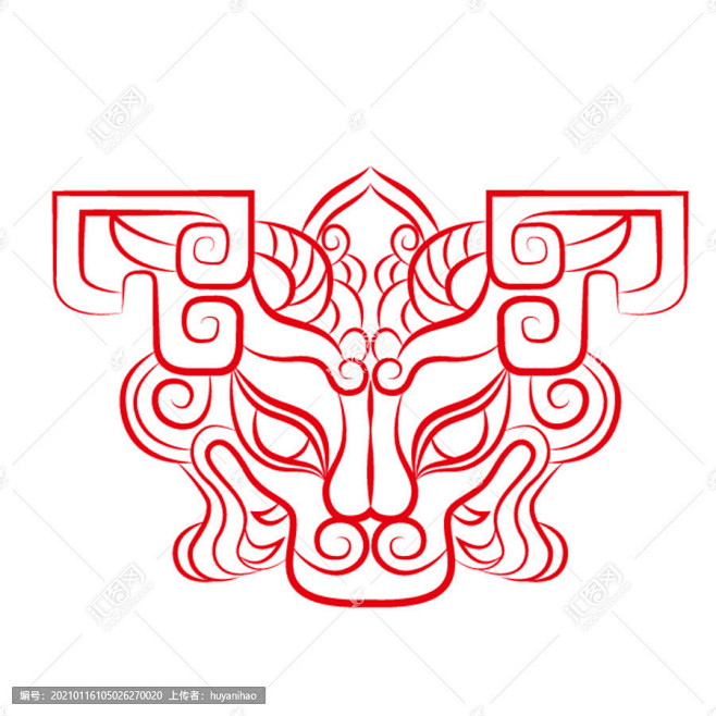 青铜器纹样矢量