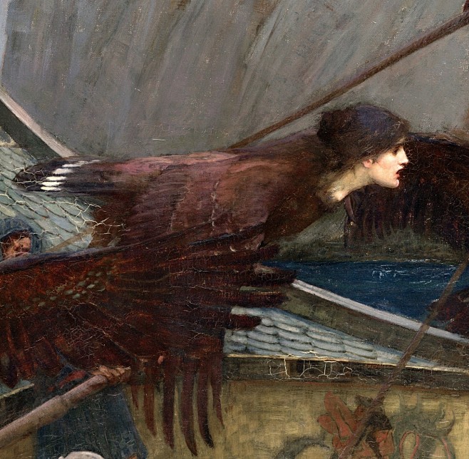 油画色彩塞壬海妖