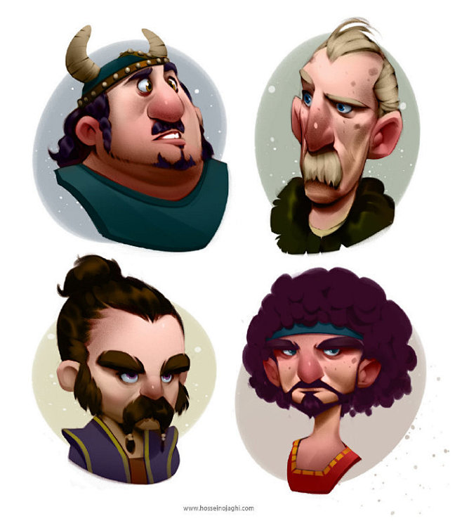 hosseinojaghi诙谐的美式卡通人物