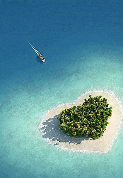 唯美绝伦的风景图片一颗心