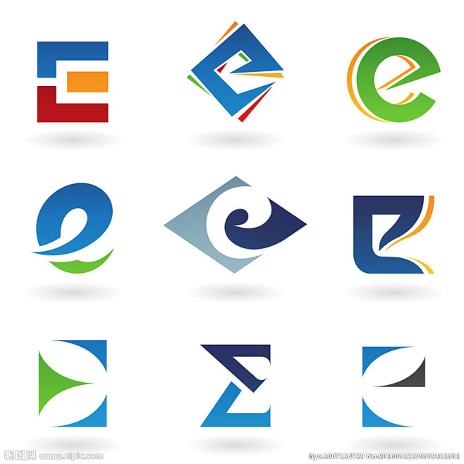 e字母logo设计欣赏图片