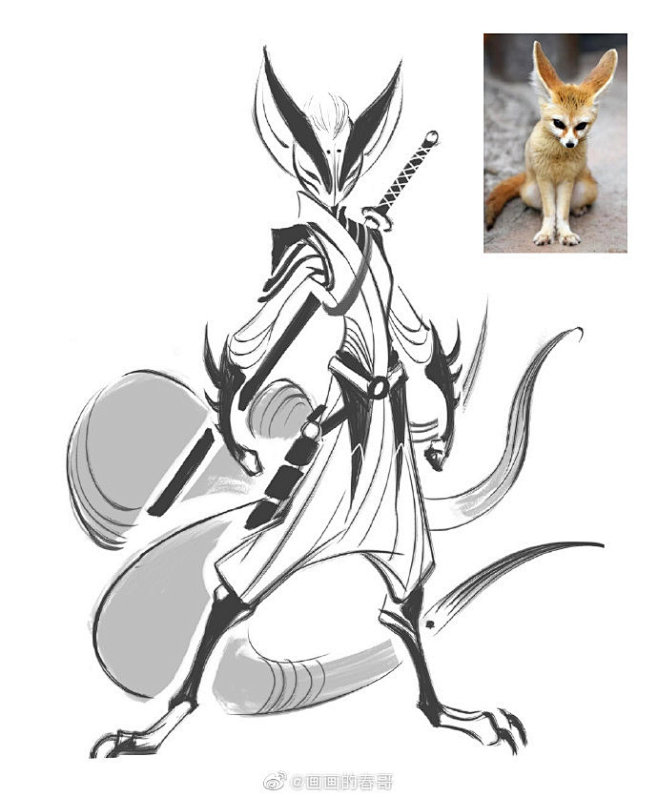 拟人训练抓取小动物某些特征点然后糅合想象加以放大个人对豹子那张