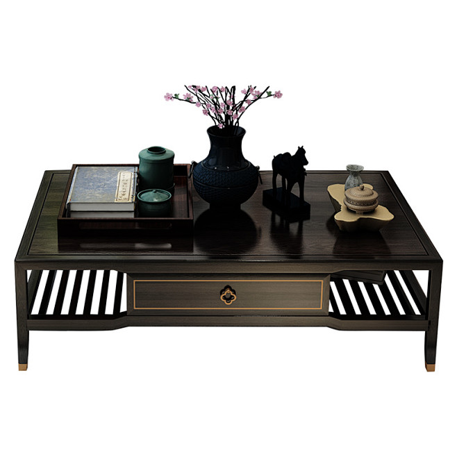 新中式茶几简约仿古茶桌现代古典轻奢电视柜组合中国风客厅家具淘宝网