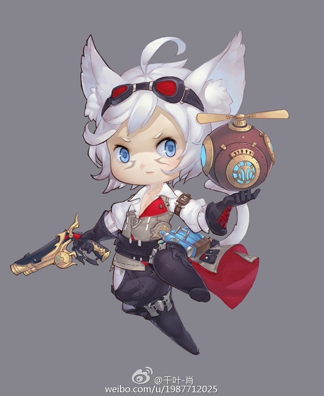 二次元q版角色原画q版三视图q版插画角色设计