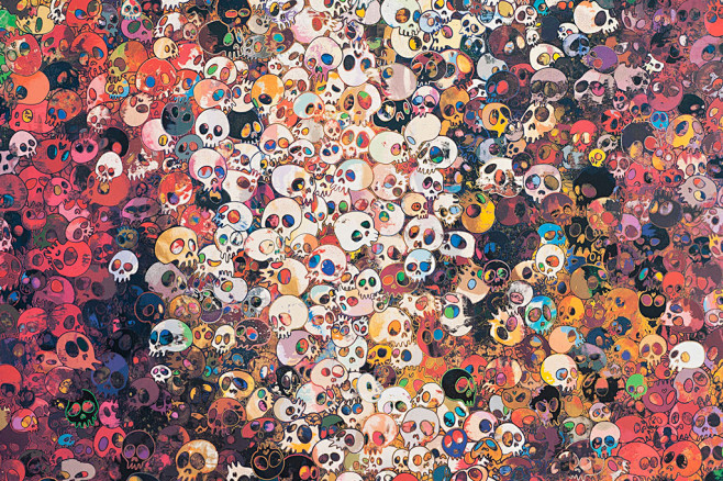 太阳公公请留情村上隆骷髅壁纸下载