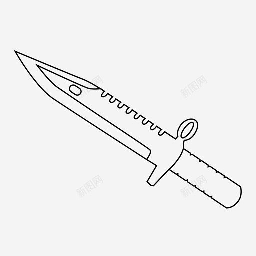刺刀m9刀锋利剃须刀图标icon标识标志ui图标设计图片免费下载页面网页