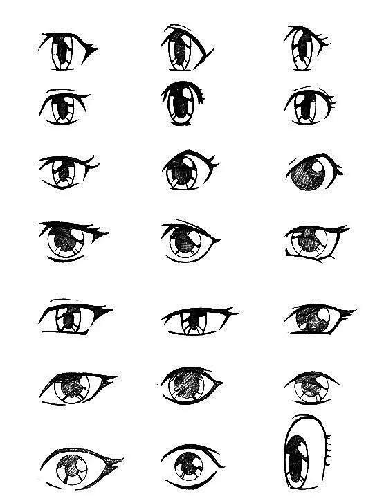 漫画手绘简单眼睛图片