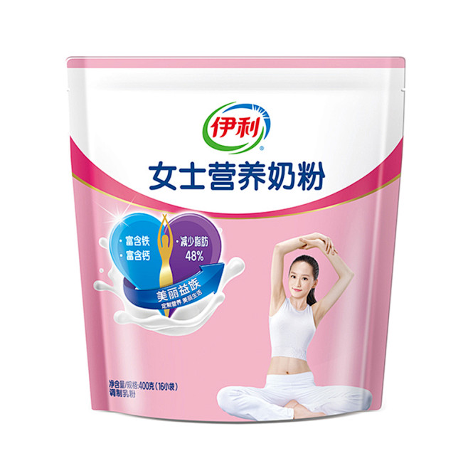 伊利奶粉伊利女士营养奶粉400g成人奶粉方便装新老包装随机发货行情