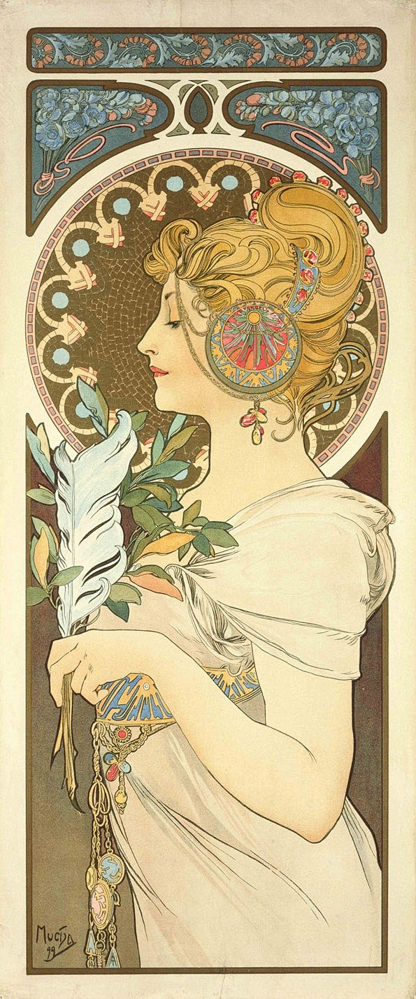 alphonsemucha18601939阿尔方斯穆夏捷克新艺术运动的领航画家之一他